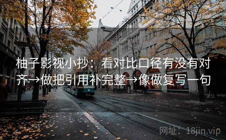 柚子影视小抄：看对比口径有没有对齐→做把引用补完整→像做复写一句