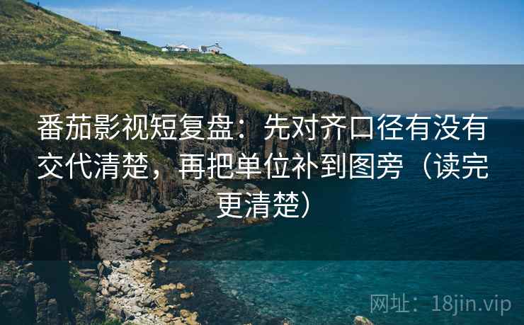番茄影视短复盘：先对齐口径有没有交代清楚，再把单位补到图旁（读完更清楚）