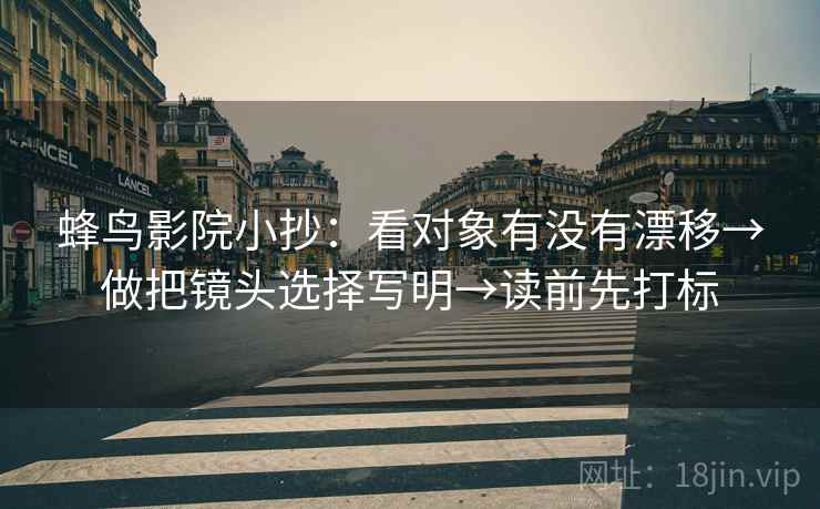 蜂鸟影院小抄：看对象有没有漂移→做把镜头选择写明→读前先打标